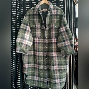 Isabel Marant Etoile plaid coat.